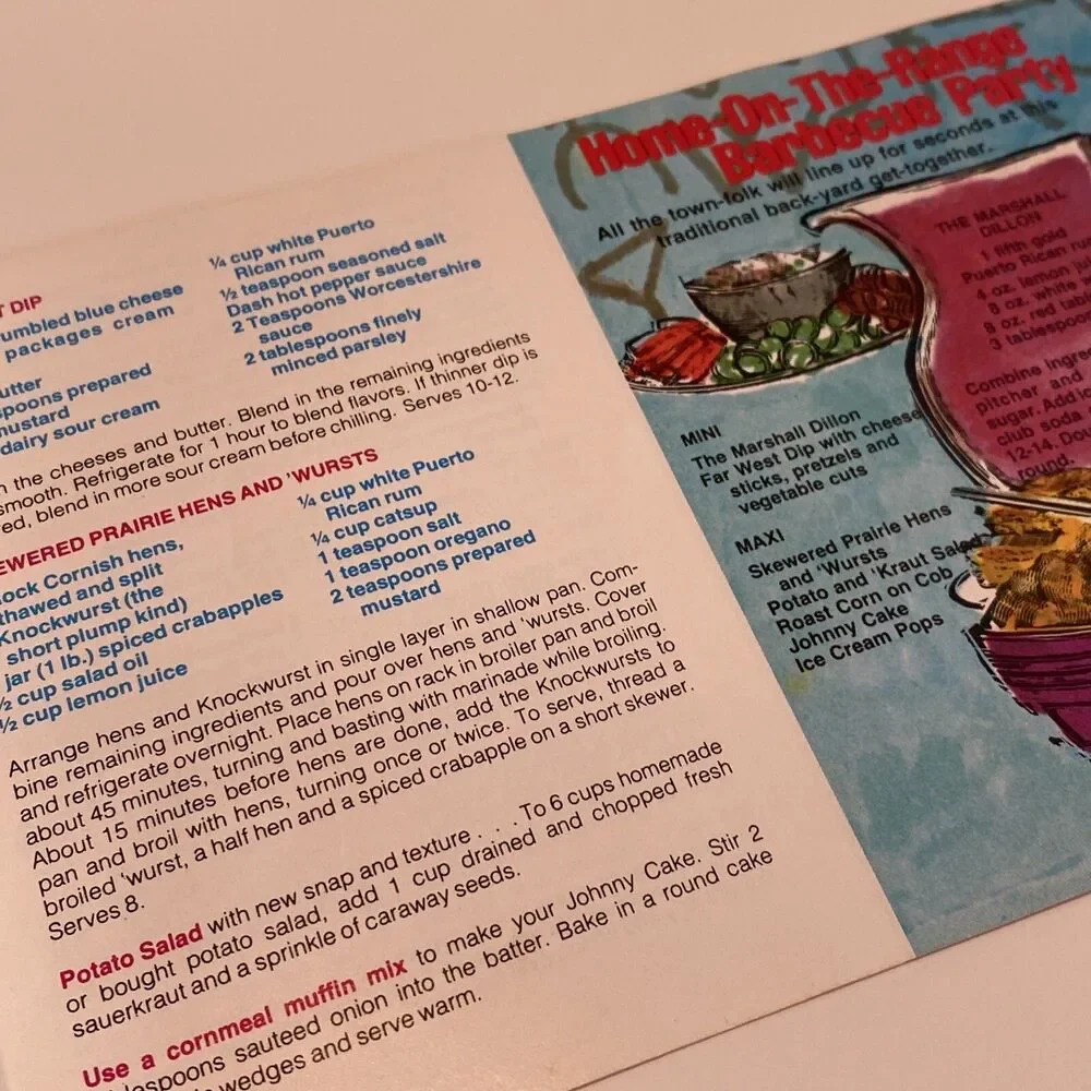 Vintage RUM Recipe Bar Booklet Advertising Ephemera 1975 Rums Of Peurto Rico